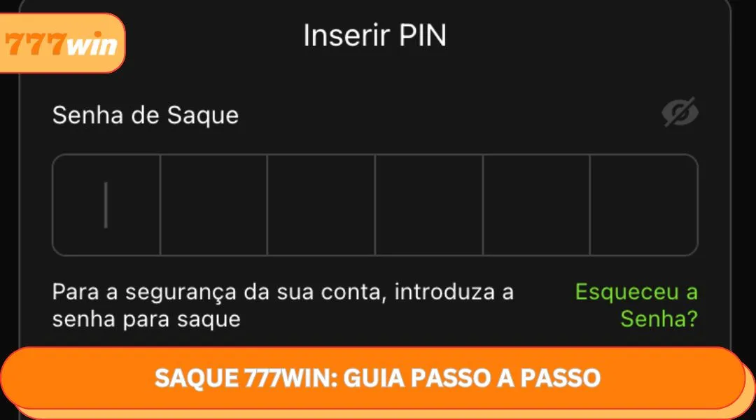 Saque 777WIN Guia passo a passo