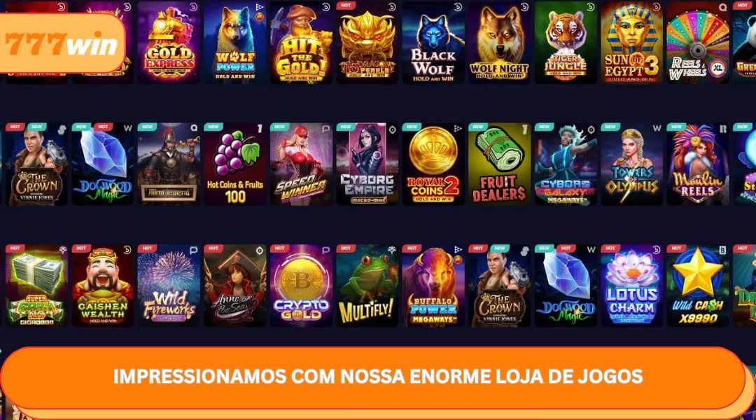 Impressionamos com nossa enorme loja de jogos