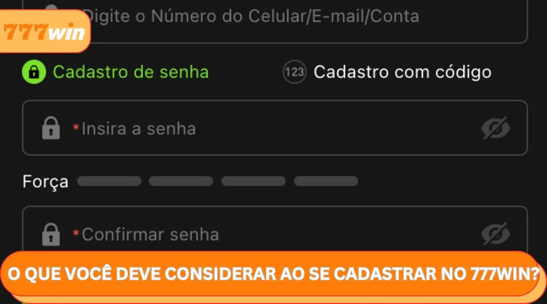 O que você deve considerar ao se cadastrar no 777WIN